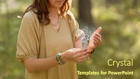  Presentation with sage - Presentation consisting of occult-science-and-supernatural-concept background and a tawny brown colored foreground