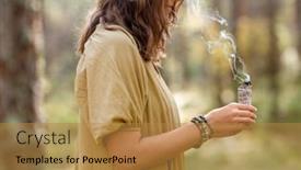  Presentation with science - PPT theme featuring occult-science-and-supernatural-concept background and a gold colored foreground