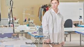  Presentation with apparel industry - Presentation theme enhanced with occupation-of-a-beautiful-young background and a mint green colored foreground