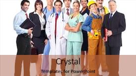  Presentation with team health - Audience pleasing PPT theme consisting of occupational health - group of industrial workers business backdrop and a red colored foreground