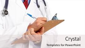  Presentation with occupational medical - Amazing theme having occupational health - medical doctor with stethoscope writing backdrop and a lemonade colored foreground