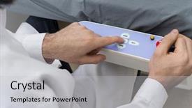  Presentation with control panel - Amazing slides having occupational health controls - doctor using control panel backdrop and a light gray colored foreground