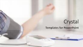  Presentation with blood pressure - Slide deck featuring occupational health controls - woman measuring blood pressure background and a lemonade colored foreground