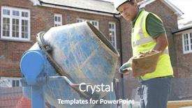  Presentation with occupational health safety - Audience pleasing slide set consisting of two young couples stood with advertising board backdrop and a white colored foreground
