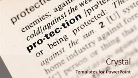  Presentation with occupational health safety - Theme consisting of occupational health safety - protection word closeup background and a lemonade colored foreground