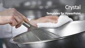  Presentation with bowl - Colorful theme enhanced with occupational industry - closeup of hands mixing ingredients backdrop and a  colored foreground