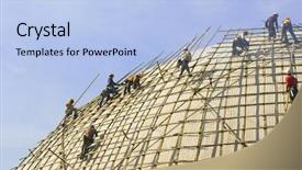  Presentation with scaffold - PPT theme with  background and a  colored foreground.