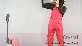  Presentation with occupational - Presentation with occupational-safety-and-health-anonymous background and a coral colored foreground