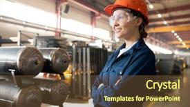  Presentation with successful - Audience pleasing slide deck consisting of occupational safety specialist - happy young successful female engineer backdrop and a tawny brown colored foreground