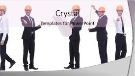  Presentation with photo collage - Colorful presentation enhanced with occupational safety specialist - panoramic photo collage of confident backdrop and a lemonade colored foreground