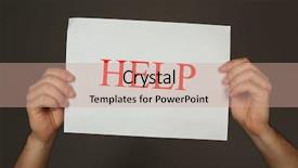  Presentation with stress management - Beautiful slides featuring occupational stress management - sheet of paper with help backdrop and a coral colored foreground