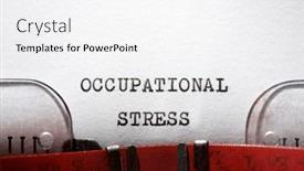  Presentation with occupational - Presentation featuring occupational-stress-phrase-written background and a white colored foreground