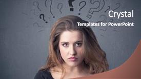  Presentation with naughty girl is standing - PPT theme having occupied - pretty teenage girl standing confused background and a gray colored foreground