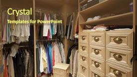  Presentation with closet - Cool new theme with ocd - walk in closet with organized backdrop and a tawny brown colored foreground