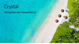  Presentation with maldives - Presentation design consisting of ocean - aerial photo of beautiful paradise background and a teal colored foreground