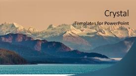  Presentation with glacier - Audience pleasing PPT theme consisting of ocean - alaska inside passage cruise landscape backdrop and a coral colored foreground
