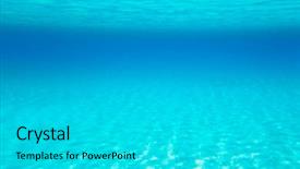  Presentation with turquoise beach - PPT theme featuring ocean - blue turquoise underwater view background and a cyan colored foreground
