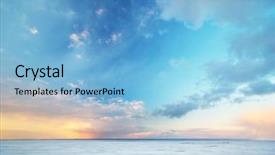  Presentation with ocean - PPT theme having ocean - sky background background and a light blue colored foreground
