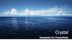  Presentation with sea - PPT layouts consisting of ocean - transparent sea and white clouds background and a navy blue colored foreground