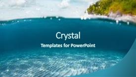  Presentation with ocean surface - Cool new slides with ocean - underwater shoot of a sandy backdrop and a ocean colored foreground