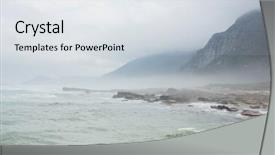  Presentation with marine in the ocean - Slide set enhanced with wedding flowers decoration arch in background and a mint green colored foreground