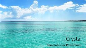  Presentation with perfect - Colorful slides enhanced with ocean and perfect sky backdrop and a seafoam green colored foreground