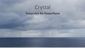 Presentation with storm - Amazing presentation theme having ocean and storm cloud backdrop and a light gray colored foreground