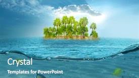  Presentation with water sun - Beautiful presentation featuring ocean and underwater world backdrop and a teal colored foreground