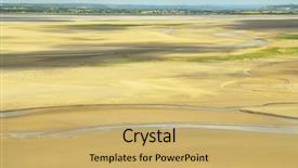  Presentation with tide - Presentation theme enhanced with ocean at low tide viewed background and a  colored foreground