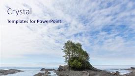  Presentation with british columbia - Audience pleasing slide deck consisting of ocean-beach-in-vancouver-island backdrop and a sky blue colored foreground