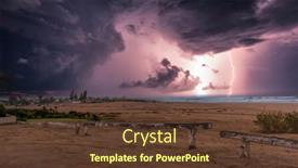  Presentation with ocean - Presentation with ocean-beach-with-stormy-clouds background and a tawny brown colored foreground