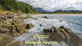  Presentation with america canada - Theme having ocean-beach-with-waves background and a tawny brown colored foreground