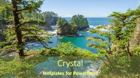  Presentation with america canada - Slides consisting of ocean-beach-with-waves background and a tawny brown colored foreground