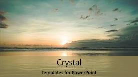  Presentation with ocean surface - Beautiful PPT layouts featuring ocean body the peacefulness ideal backdrop and a coral colored foreground