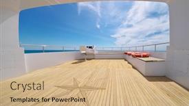  Presentation with luxury lifestyle - Presentation featuring ocean-calm-water-view background and a coral colored foreground