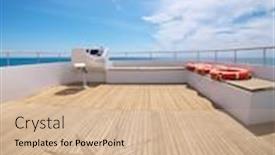  Presentation with luxury lifestyle - Cool new presentation design with ocean-calm-water-view backdrop and a coral colored foreground