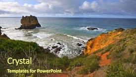  Presentation with ocean - Presentation with ocean coast great ocean road vic australia background and a tawny brown colored foreground