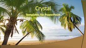  Presentation with costa rica - Colorful presentation theme enhanced with ocean coast in costa rica backdrop and a tawny brown colored foreground