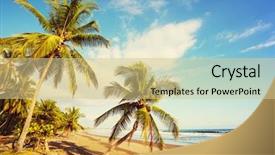  Presentation with costa rica - Slide deck with ocean coast in costa rica background and a soft green colored foreground