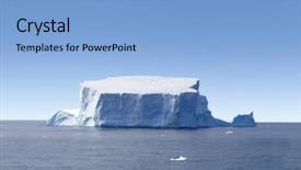  Presentation with ocean currents - PPT theme having ocean currents - iceberg against the blue sky background and a  colored foreground
