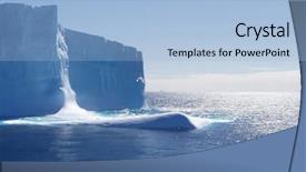  Presentation with ocean currents - PPT theme having ocean currents - iceberg in the south atlantic background and a light blue colored foreground