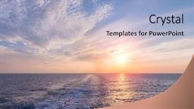  Presentation with ocean currents - Presentation design with ocean currents - sea and waves wave caused background and a light blue colored foreground