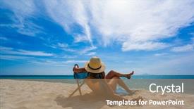  Presentation with extreme weather tropical cyclones - Audience pleasing PPT layouts consisting of ocean design - woman enjoying her holidays backdrop and a coral colored foreground
