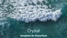  Presentation with ocean surface - Presentation theme consisting of ocean-foamy-pattern-on-ocean background and a  colored foreground