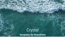  Presentation with ocean surface - Theme featuring ocean-foamy-pattern-on-water background and a ocean colored foreground