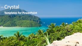  Presentation with scenic - PPT layouts enhanced with ocean forest - scenic holidays exotic backdrop background and a  colored foreground