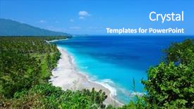  Presentation with clear water - Colorful slide set enhanced with ocean forest - tropical lagoon with clear water backdrop and a  colored foreground