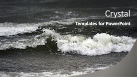  Presentation with ocean waves - Presentation with ocean-landscape-waves-and-heavy background and a dark gray colored foreground