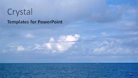  Presentation with horizon - Slide set featuring ocean-landscape-with-clouds background and a light blue colored foreground