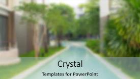  Presentation with ombre art abstract blue - PPT theme with ocean lounge escada - abstract blur luxury villas background and a  colored foreground